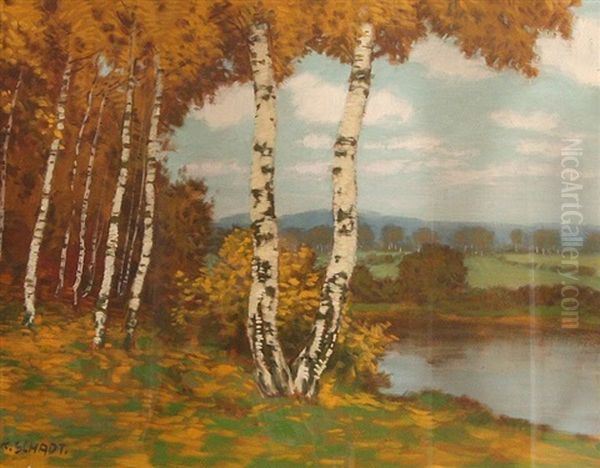 Birches By The Stream - view 1