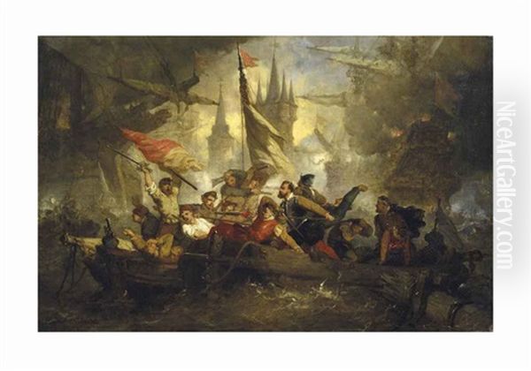 Scene De Bataille Navale - view 1