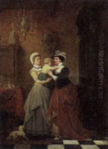 Returning To Mother by Hendrik Frans (Henri) Schaefels