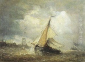 Zeilboten Op Zee Zeilboten Op Zee