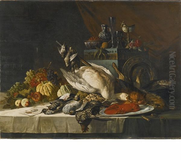 Still-life With Vegetables, Fruit, Fish And Game - view 1