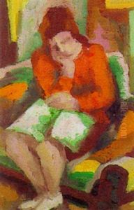 Lesendes Madchen by Fritz Schaefler