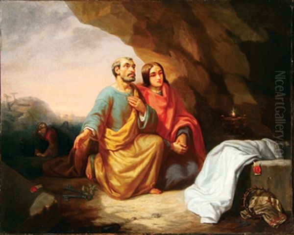 St. Peter And St. John At The Empty Tomb Of Christ - view 1