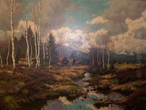 Landschaft In Den Voralpen An Einem Fruhlingstag