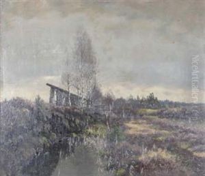 Herbstliche Landschaft Mit Moor by Karl Schaette