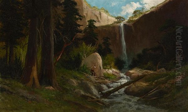 Catskill Fall, Catskill Mountains, New York, Alternatively Titled, John Muir's Valley, Yosemite - view 1