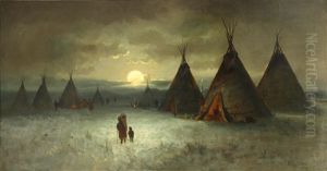 Indian Camp In Winter