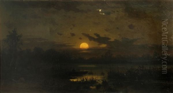 Moonrise On The Sacramento River - view 1
