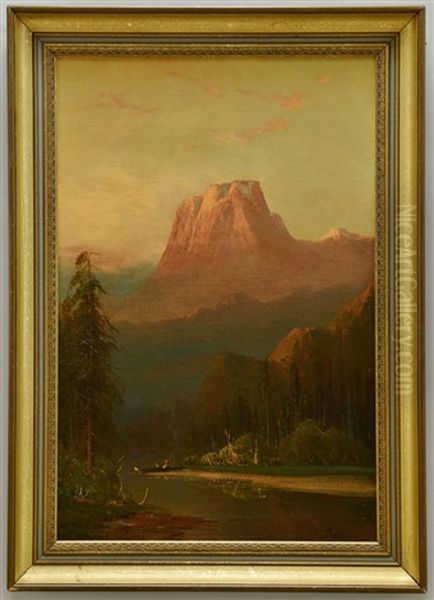 Fisherman At Sunrise In Yosemite Valley With El Capitan In The Background - view 1