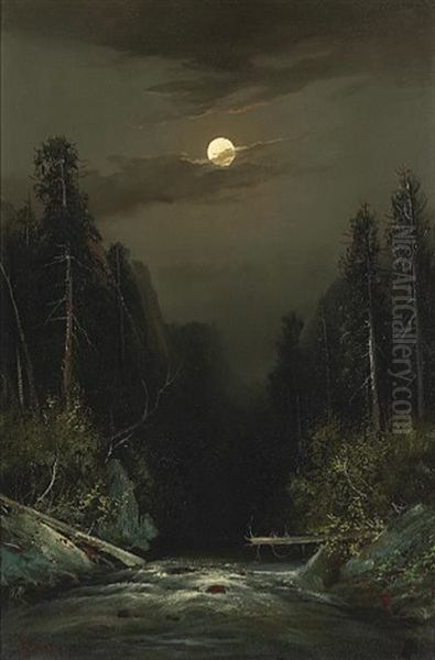 Moonlight On The Truckee River - view 1