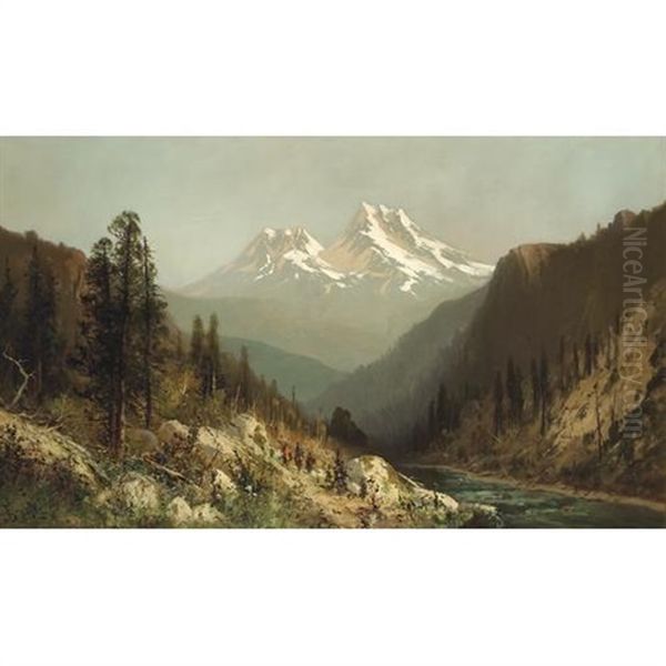 Shasta Butte From The Upper Sacramento River - view 1