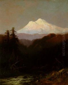 Twilight With Mt. Shasta In The Distance by Frederick Ferdinand Schafer