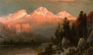 Sunset On The Three Sisters, Oregon