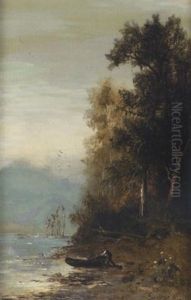 Morning On Silver Lake by Frederick Ferdinand Schafer
