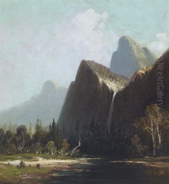 Bridal Veil Falls, Yosemite Valley - view 1
