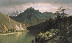 Bear Lake In The Wasatch Mountains by Frederick Ferdinand Schafer