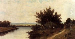 On The Passaic River, New York by Frederick Ferdinand Schafer