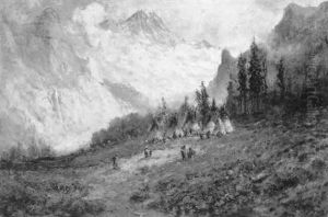 Indian Encampment Above Yosemite Valley by Frederick Ferdinand Schafer