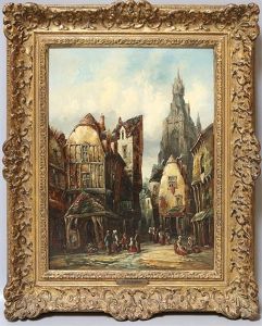 Blick Auf Die Abteikirche Sainte-trinite In Fecamp, Normandie by Henry Thomas Schafer