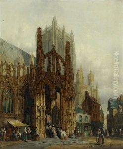 Street Scenes; A Pair by Henry Thomas Schafer