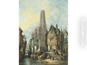 Townscapes From The Low Countries (pair)