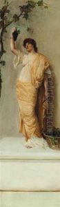 Lady With Grapes by Henry Thomas Schafer