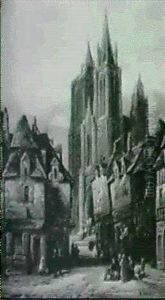 Figures Outside The Cathedral, Lisieux Figures Outside The Cathedral, Lisieux