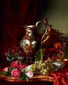 Still-life With Grapes And Samovar (biedermeier Still-life) Still-life With Grapes And Samovar (biedermeier Still-life)