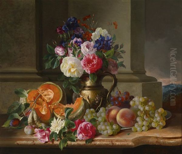 Reiches Blumen- Und Fruchtestillleben - view 1