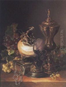 Still Life With A Nautilus And Grapes On A Marble Ledge Still Life With A Nautilus And Grapes On A Marble Ledge