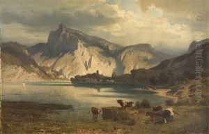 Landscape With A Lake by August Schaeffer