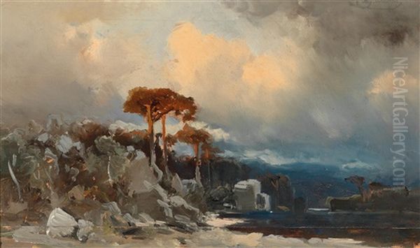 Southern Landscape With Stone Pines - view 1
