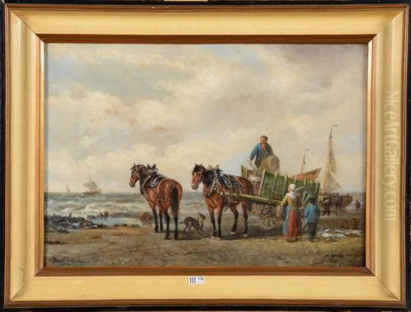 Pecheurs De Crevettes En Bord De Mer - view 1