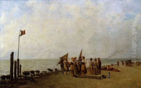 Vissers Op Het Strand - view 1