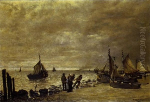 Strand Met Vissersboten - view 1