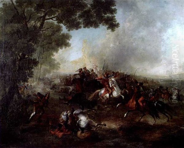 A Battle Scene In The Seven Years' War - view 1