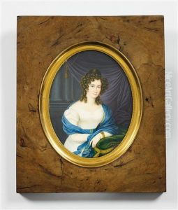 Portrait Of A Young Biedermeier Lady