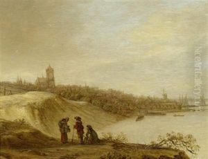Blick Uber Den Rhein Auf Die Stadt Arnheim by Cornelis Simonsz van der Schalcke