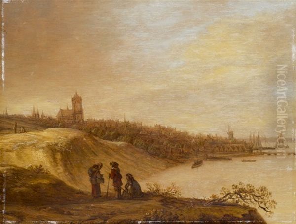 Blick Auf Die Grote Kerk In Arnhem Und Den Rhein - view 1