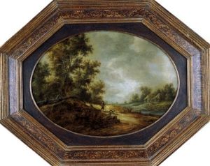 Dunenlandschaft Mit Wanderer