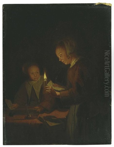 Two Maids By Candlelight - view 1