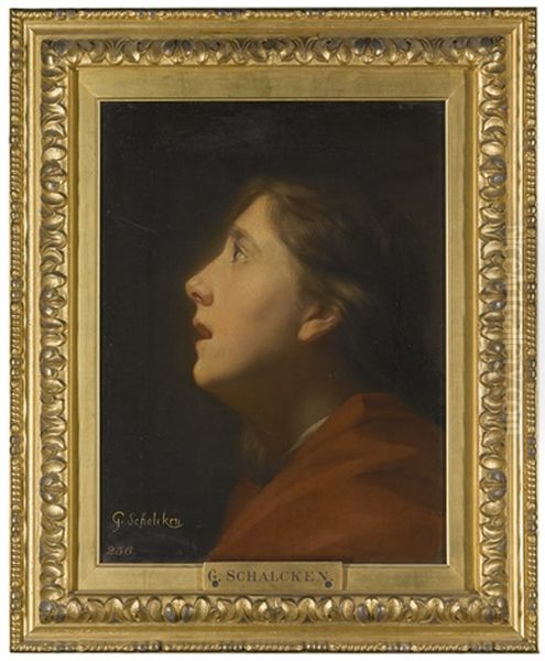 Head Of A Youth Wearing Red - view 1