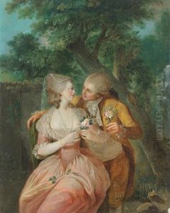 L'offrande Du Bouquet by Jean-Frederic Schall