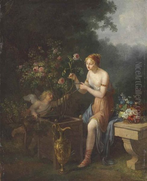 Venus And Cupid With A Rosebush - view 1