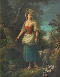 Scene Pastorale by Jean-Frederic Schall