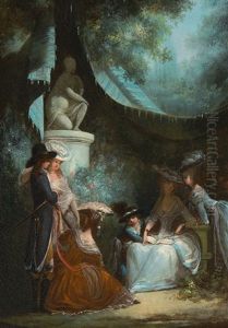 Elegant Parties (pair) by Jean-Frederic Schall