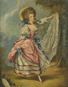 La Danseuse Au Voile (+ L'espagnole Assise; Pair) by Jean-Frederic Schall