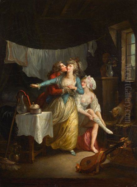 An Amorous Advance In An Interior - view 1