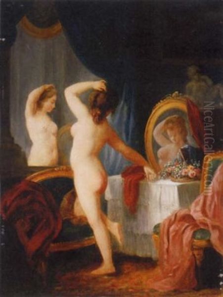 A Young Lady At Her Toilette - view 1