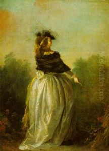 Portrait Of A Lady (madame Du Barry?) by Jean-Frederic Schall
